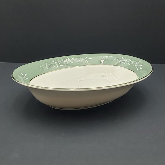 Syracuse China Candlelight Oval Vegetable Bowl Syracuse Floral 10" Serving Bowl - Picture 1 of 9